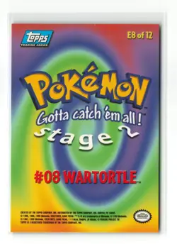 WARTORTLE #08 E8 TOPPS POKEMON NM-LP - Image 2