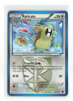 RATICATE 88/116 PLASMA FREEZE NON HOLO POKEMON TCG LP - Image 1