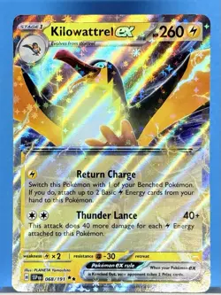 Kilowattrel ex 068/191 Surging Sparks Double Rare Holo Pokemon TCG Card NM - Image 1