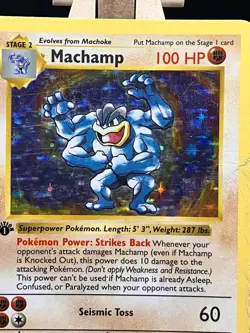 POKEMON - MACHAMP HOLO 1a ED. SHADOWLESS 8/102 - Base Set - ENG - COND. GOOD - Image 2