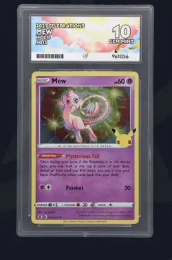 Pokemon TCG Mew Celebrations 011/025 Holo Rare Graded Ace 10 - Image 1