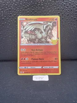 Carte Pokemon Reshiram Celebrations 25 ans 002/025 Holo Rare francaise - Image 1