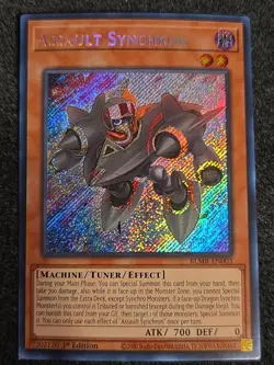 Near Mint Yugioh Assault Synchron Secret Rare 1st Edition BLMR-EN003 - Image 1
