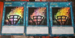 3x Bonfire RA03-EN073 Ultra Rare 1st Edition Yugioh Card Playset NM - Image 1