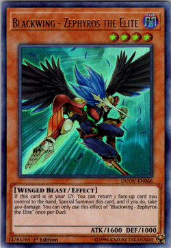 Blackwing - Zephyros The Elite DUOV-EN066 1st Edition Ultra Rare Yu-Gi-Oh! - Image 1