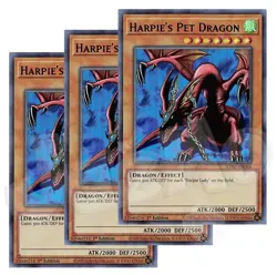Yugioh - Harpie's Pet Dragon x 3 - 1st Edition Ultra Rare Purple NM - Free Holo - Image 1