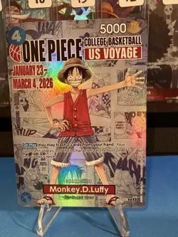 One Piece Promo College Basketball US Voyage #P-055 Monkey D. Luffy *Read Descri - Image 1