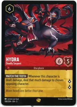Lorcana Hydra Deadly Serpent Rare Near Mint Disney Hercules - Image 1