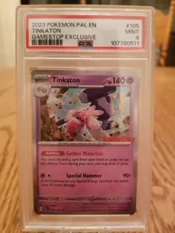 2023 POKEMON PAL EN TINKATON GAMESTOP EXCLUSIVE PSA 9 MINT CARD TCG - Image 1