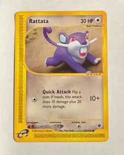 Rattata 128/165 Expedition Base Set Regular Pokemon Card - NM - Image 1