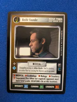 Bashir Founder Promo Card Star Trek CCG 2nd Second Anthology Decipher rare - Image 1