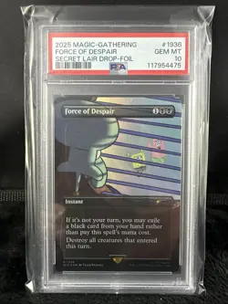 2025 Magic The Gathering SpongeBob Secret Lair Drop Force Of Despair Foil PSA 10 - Image 1