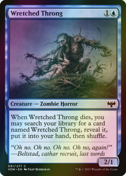 MTG Wretched Throng Foil ** Innistrad: Crimson Vow ** English (NM) - Image 1