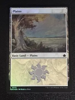 MTG Foundations Plains Foil 0272 NM - Image 1