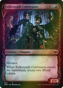 MTG Falkenrath Celebrants Showcase Foil ** Crimson Vow ** English (NM) - Image 1