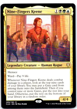 #289 Nine-Fingers Keene MTG Commander Legends: Battle for Baldur's Gate Rare - Image 1