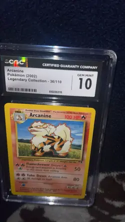 Pokemon Arcanine Legendary Collection 2002 CGC GEM MINT 10 36/110 - Image 1