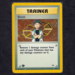 Pokemon BROCK 15/132 1st Edtion Holo Rare Gym Heroes English Excellent/Near Mint - Image 1