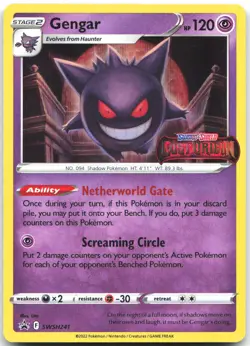 Gengar (Prerelease) SWSH241 Holo Promo Sword & Shield Promo Pokemon Near Mint - Image 1