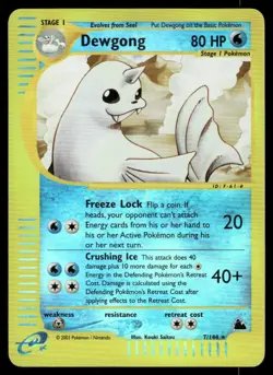*FRI NIGHT* Dewgong 7/144 Reverse Holo Skyridge Rare - Image 1