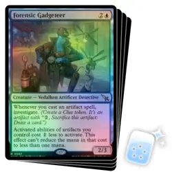 FOIL FORENSIC GADGETEER X4 Murders At Karlov Manor MKM Magic MTG MINT CARD - Image 1