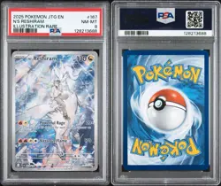 Pokemon TCG N's Reshiram 167/159 Journey Together Holo IR PSA 8 - Image 3