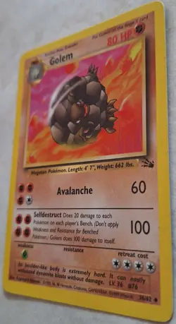 Golem 36/62 Fossil Pokemon TCG 1999 LP - Image 2