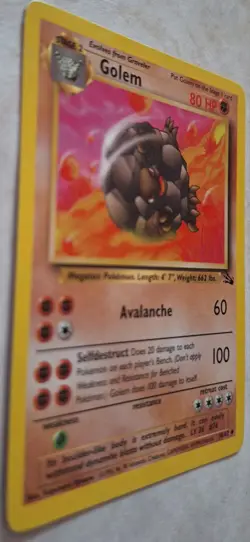 Golem 36/62 Fossil Pokemon TCG 1999 LP - Image 3