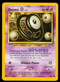 Pokemon UNOWN O 69/75 Neo Discovery - - MINT - Image 1