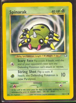 Pokemon SPINARAK 75/111 Neo Genesis - - NEAR MINT/MINT - Image 1