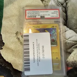 2021 Pokemon 25th Anniversary General Mills Promo SWSH039 Pikachu PSA 10 3135 - Image 1
