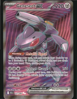 Genesect ex 161/086 Ultra Rare Black Bolt Pokemon Holo Near Mint - Image 1