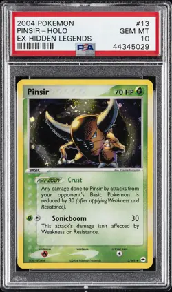 2004 POKEMON EX HIDDEN LEGENDS #13 PINSIR-HOLO PSA 10 - Image 1