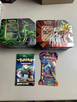 Nice Pokemon Lot: Tins & Phantasmal Flames! - Image 1