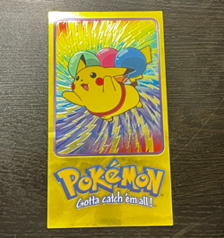 VINTAGE! Flying Pikachu Foil Tin Topper Pokemon Topps TV Animation Series 2 | MP - Image 1