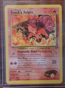 Pokemon Brock's Vulpix [W Stamped] 37/132 Wotc Promo Regular [6] MP - Image 1