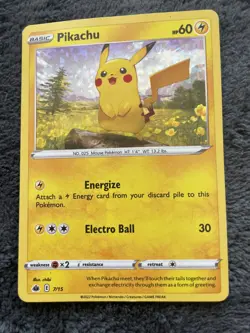 Pokemon Card Pikachu 7/15 McDonalds Promo Holo Rare Played - Image 1