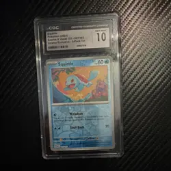 Pokemon Squirtle CGC GEM MINT 10 Costco Exclusive Promo Reverse Holo 007/165 - Image 1