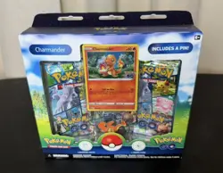 Pokemon TCG Go Pin Collection Box Lot Bulbasaur, Charmander & Squirtle Sealed - Image 2