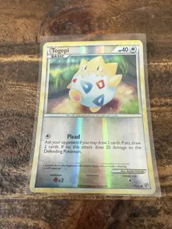 Pokemon Card - Togepi Undaunted 70/90 Common Reverse Holo LP - Image 1