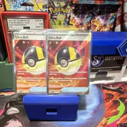 Pokemon TCG Ultra Ball Trainer Brilliant Stars English Holo Lot - 2 Cards - Image 1