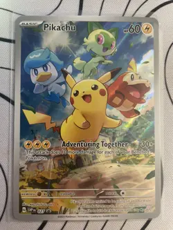 Pikachu Pokemon TCG 027 Sv: Scarlet & Violet Promo Cards Holo-NM - Image 1