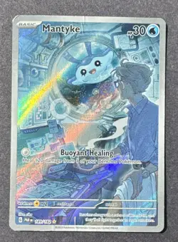 MANTYKE 189/182 SV04 Paradox Rift Holo Illustration Rare Full Art Pokemon card - Image 1