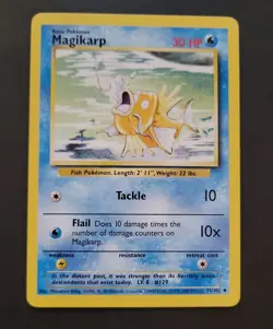 Magikarp 35/102 Uncommon Base Set 4th Print 1999-2000 UK Pokemon Card - Image 1