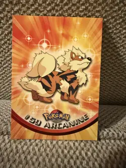 Topps Pokemon Card #59 Arcanine Blue Logo NM - Image 1