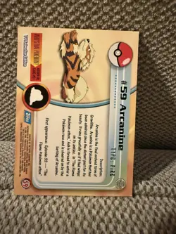 Topps Pokemon Card #59 Arcanine Blue Logo NM - Image 2