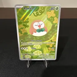 Rowlet Full Art Holo Pokemon Card (90/88) Perfect Order Near Mint - Image 1