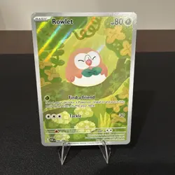 Rowlet Full Art Holo Pokemon Card (90/88) Perfect Order Near Mint - Image 2
