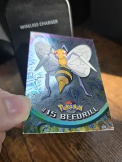 Pokemon Beedrill #15 Topps Chrome Trading Cards Vintage Blue Label Holo - Image 2