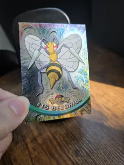 Pokemon Beedrill #15 Topps Chrome Trading Cards Vintage Blue Label Holo - Image 3